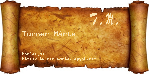 Turner Márta névjegykártya