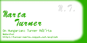 marta turner business card